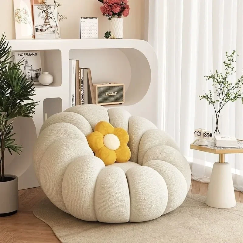 Outdoor Daybed Sofa - Creative Pumpkin Shape Single Lazy Sofa