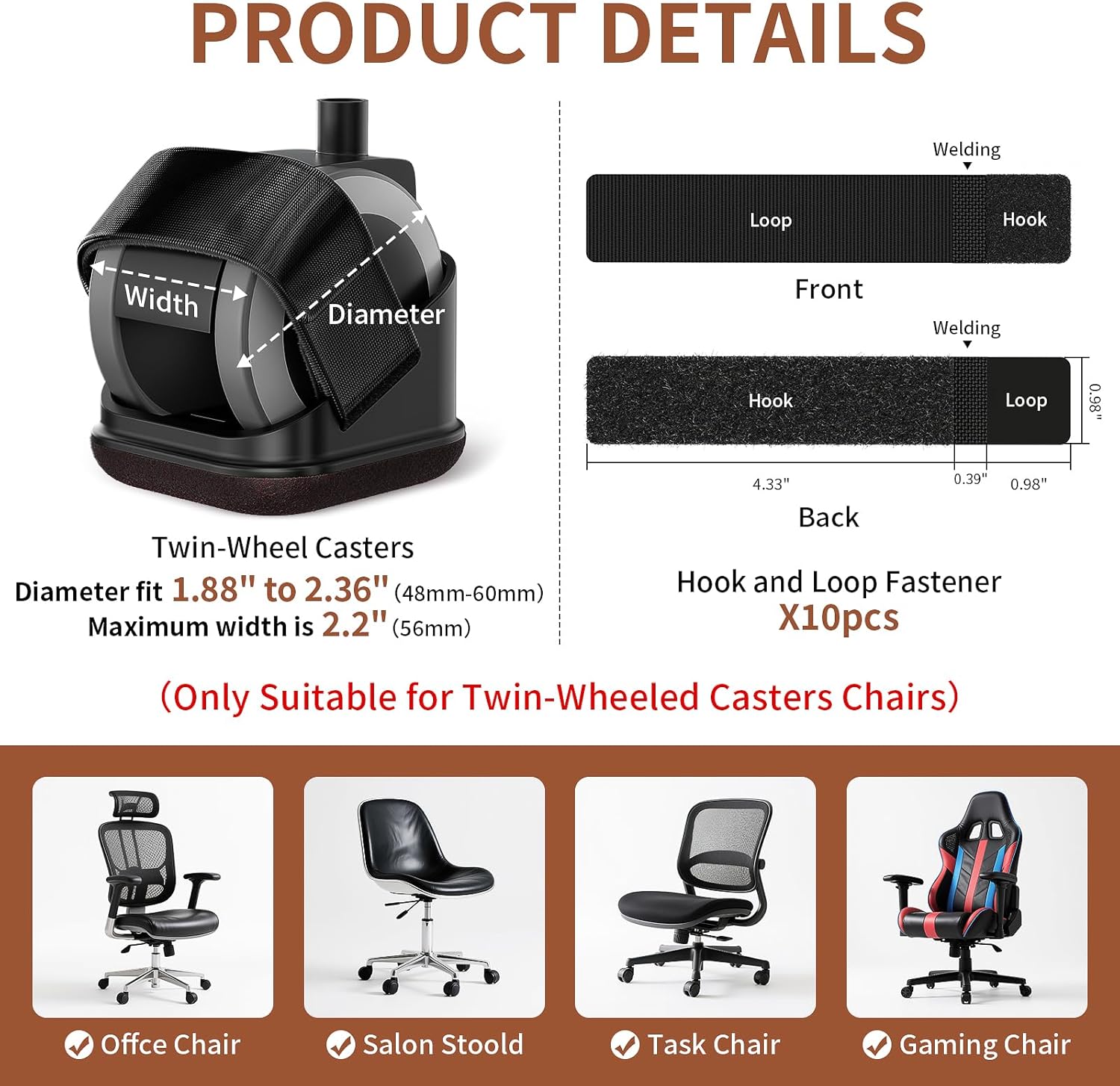 5PCS Chair Leg Protectors Offi - Outdoor Furniture Glides 评论和价格