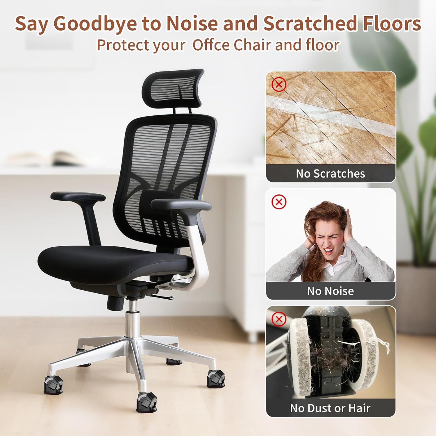 5PCS Chair Leg Protectors Offi - Outdoor Furniture Glides 评论和价格