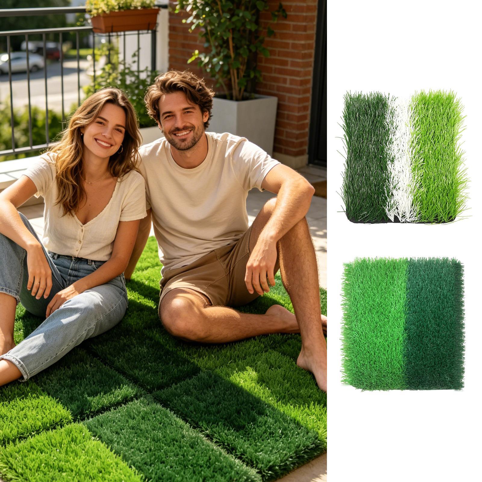 Faux Grass Rug 15.7x15.7in Sof - Outdoor Rug Waterproof 评论和价格