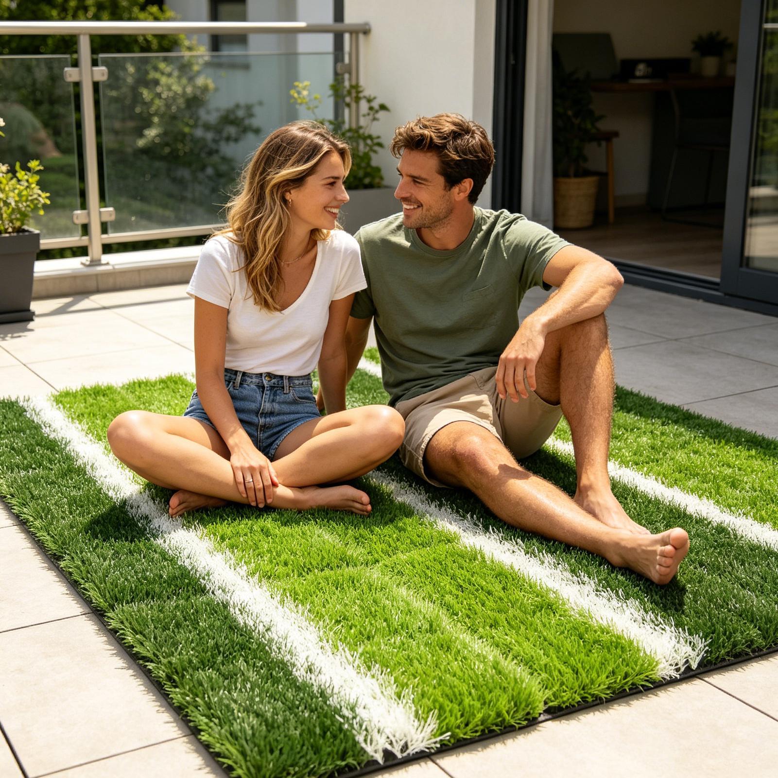 Faux Grass Rug 15.7x15.7in Sof - Outdoor Rug Waterproof 评论和价格