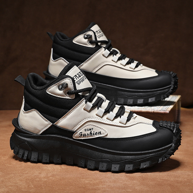 Men'S Black And White Mid Top  - Outdoor Rug Waterproof 评论和价格