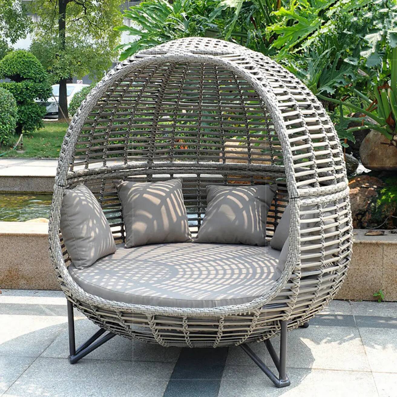 Nordic Patio Canopy Daybed Out - Outdoor Daybed Sofa 评论和价格