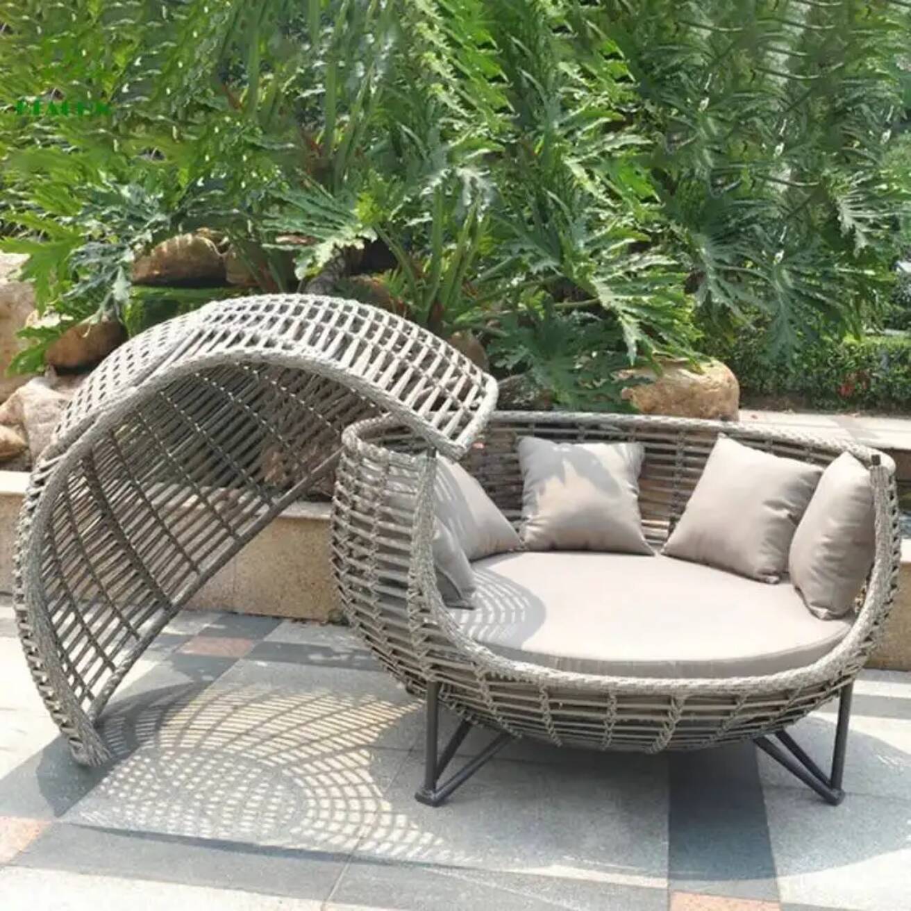 Nordic Patio Canopy Daybed Out - Outdoor Daybed Sofa 评论和价格