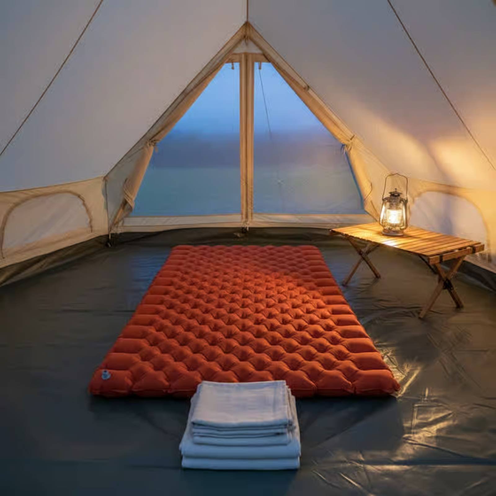 Inflatable Camping Mat Nylon T - Outdoor Rug Waterproof 评论和价格