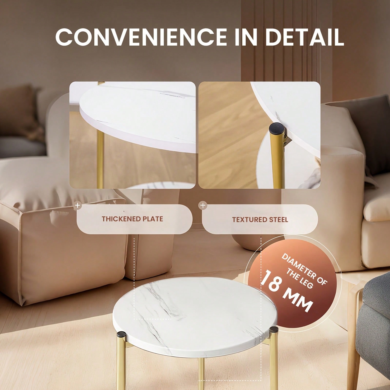 Double-Tier Round Side Table,  - Outdoor Furniture Near Me 评论和价格