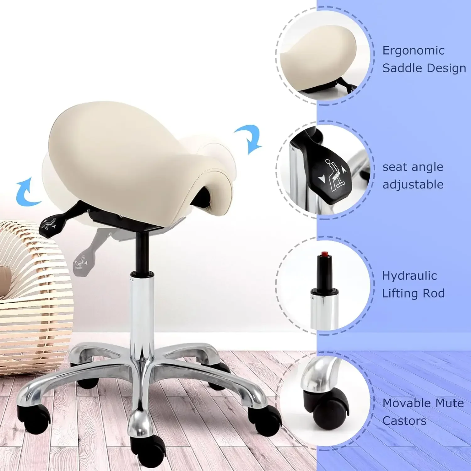 Saddle Chair - Adjustable Sadd - Outdoor Furniture Glides 评论和价格