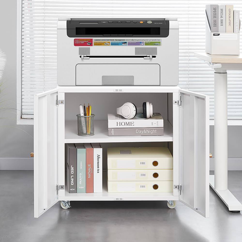 Metal Printer Stand with File  - Outdoor Furniture Glides 评论和价格