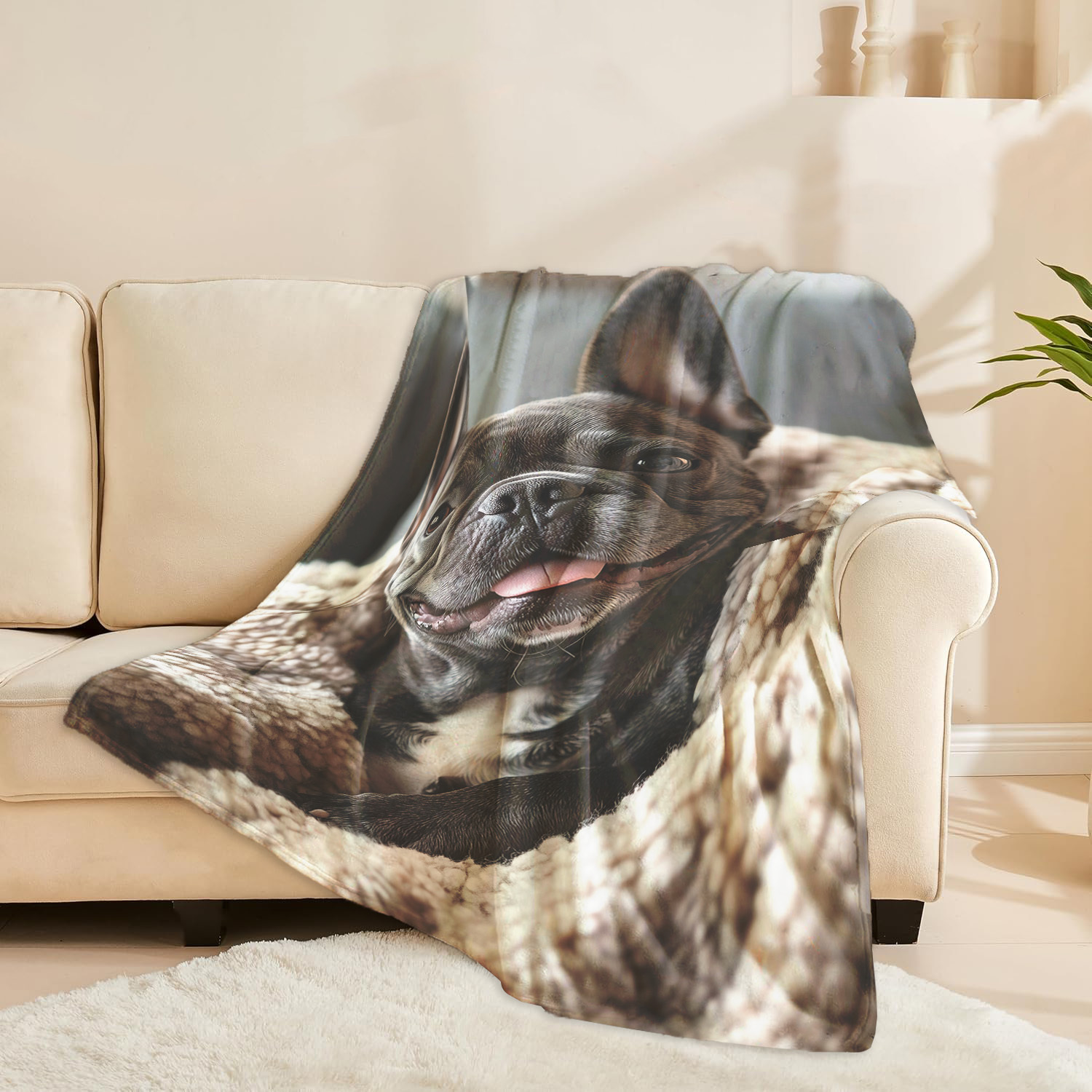 Cute French Bulldog Print Thro - Outdoor Daybed Sofa 评论和价格