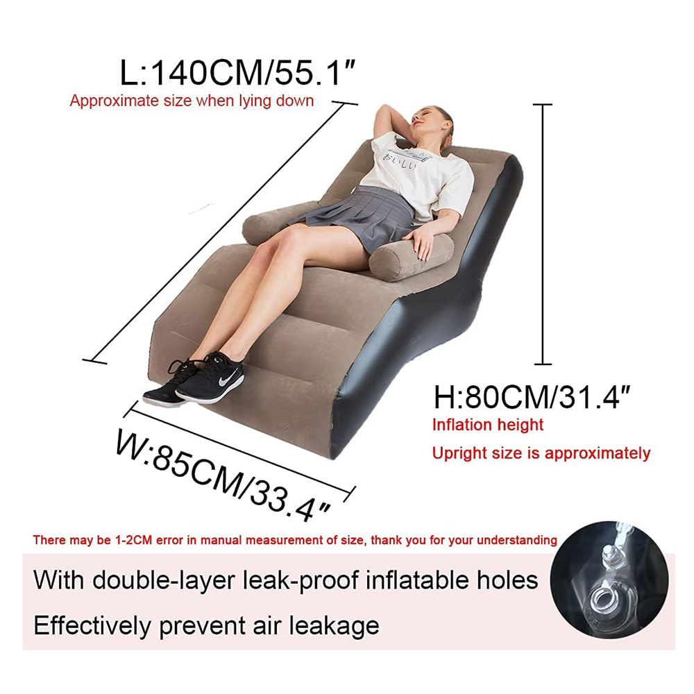 Folding Lazy Sofa,Inflatable L - Outdoor Daybed Sofa 评论和价格
